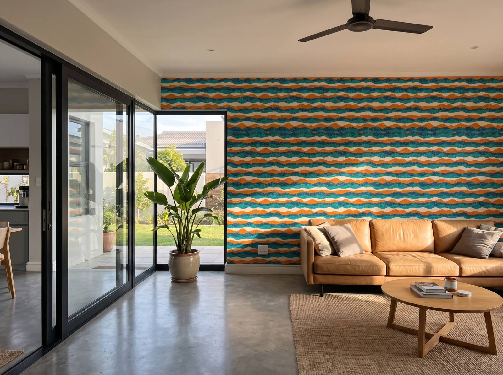 December Rolling Hills Wallpaper 1 Wallpaper and Wall Murals South Africa December Rolling Hills Wallpaper shown in a living room