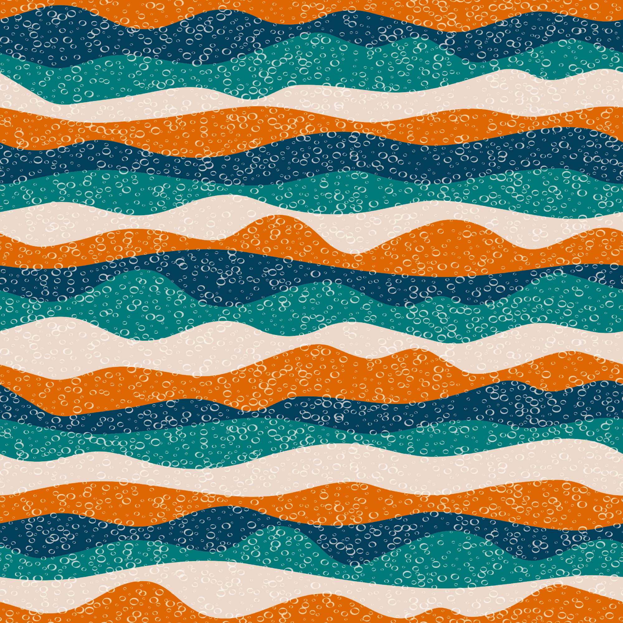 December Rolling Hills Wallpaper 2 Wallpaper and Wall Murals South Africa December Rolling Hills, wavy bands in navy, teal, orange and cream wallpaper - WallpaperOnline