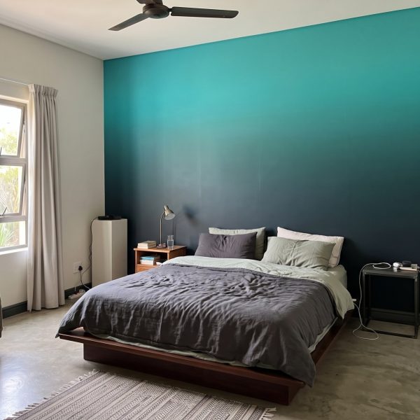 Mural Blaugrau Green Ombre