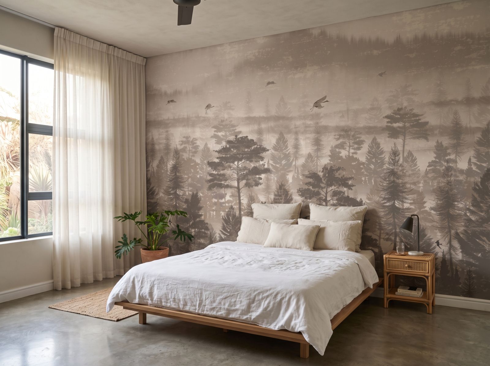Mural Sepia Town 1 Wallpaper and Wall Murals South Africa Mural Sepia Town shown in a bedroom