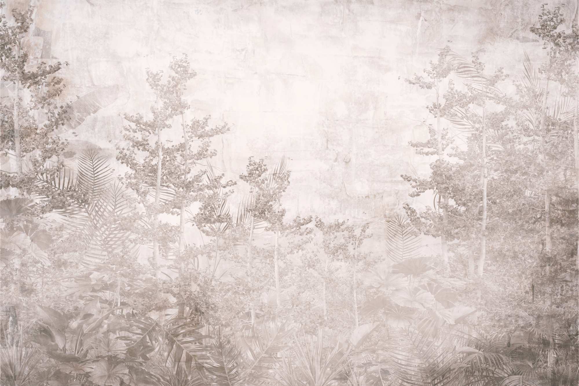 Mural Drake Forest 2 Wallpaper and Wall Murals South Africa Drake Forest, forest scene in taupe and ivory mural - WallpaperOnline