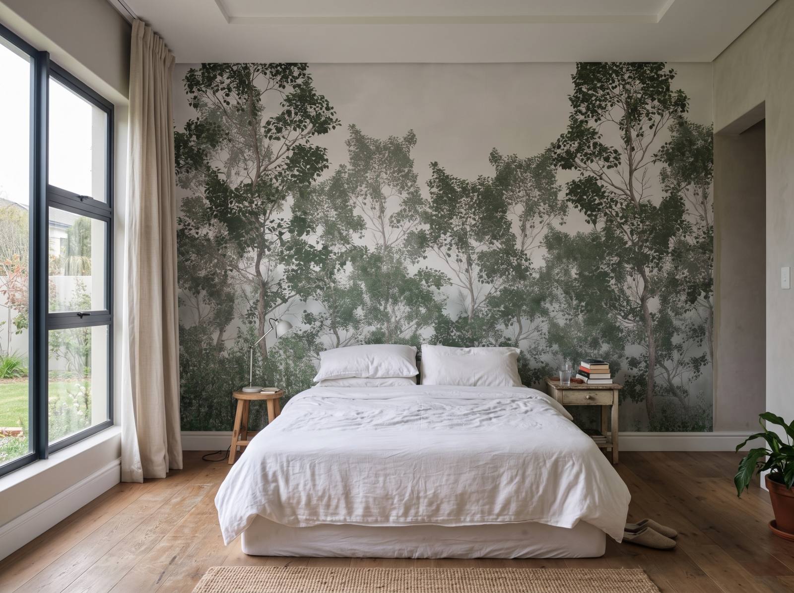Mural Hawkins Forest 1 Wallpaper and Wall Murals South Africa Mural Hawkins Forest shown in a bedroom
