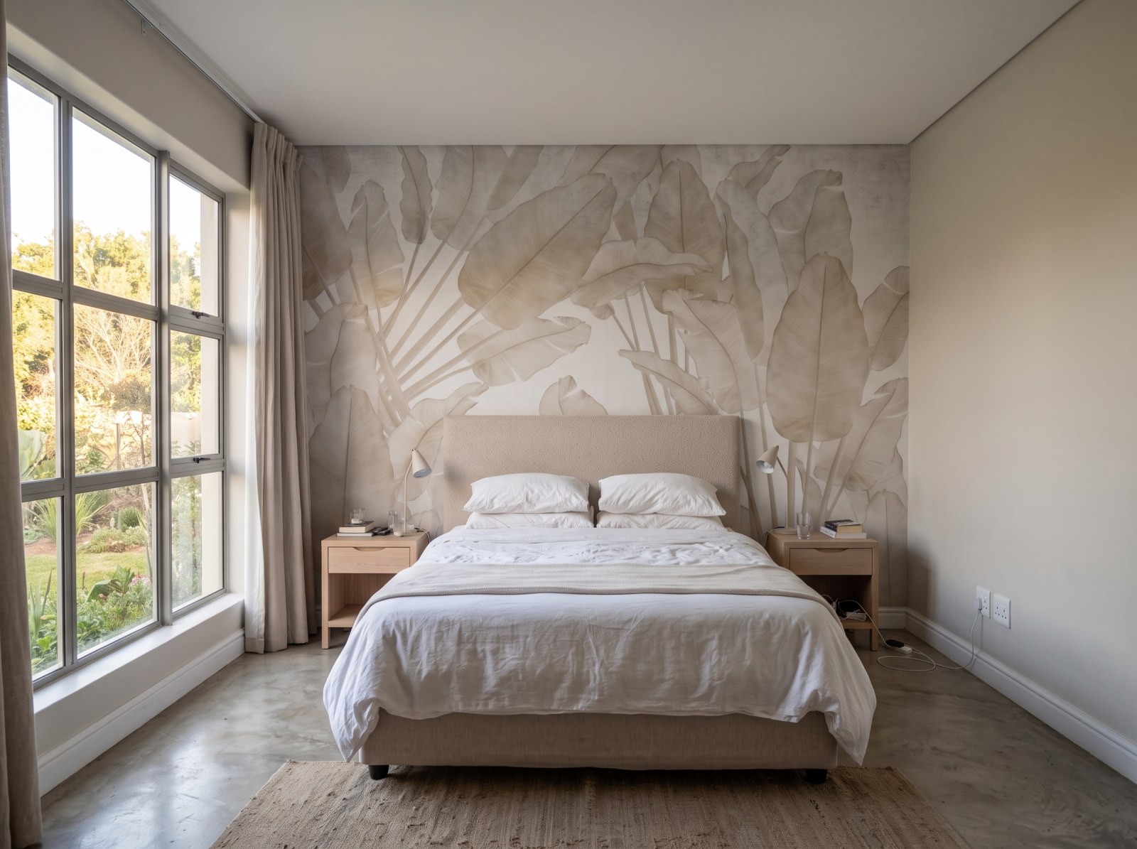 Mural Virtuous Leaves 3 Wallpaper and Wall Murals South Africa Mural Virtuous Leaves shown in a bedroom