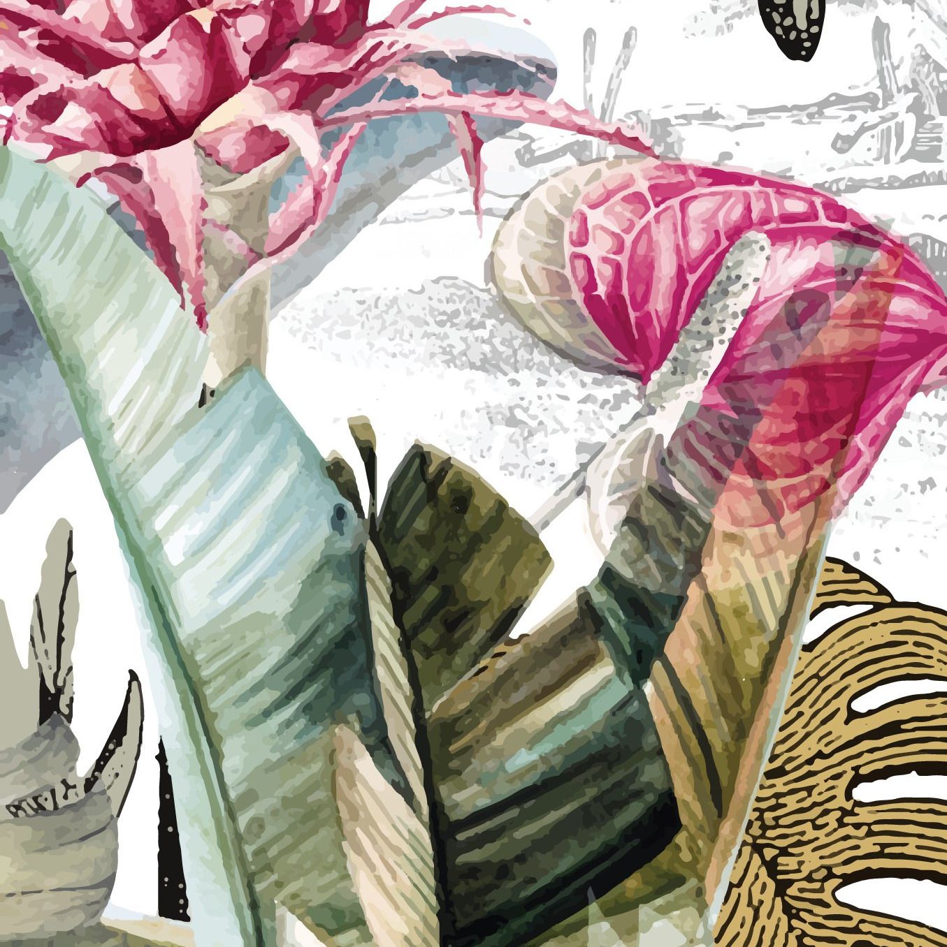 Mural Foliage Harmony 4 Wallpaper and Wall Murals South Africa Mural Foliage Harmony close-up showing texture and colour