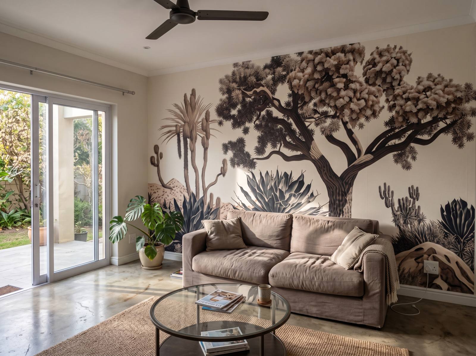 Mural Desert Oasis 1 Wallpaper and Wall Murals South Africa Mural Desert Oasis shown in a living room