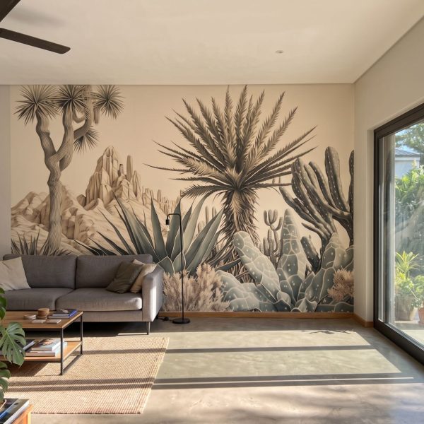 Mural Desert Cactus Symphony