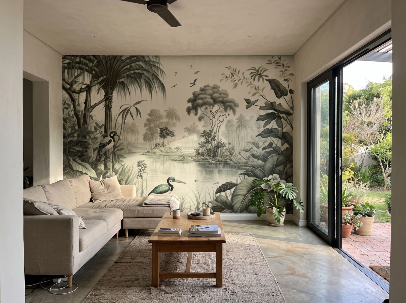 Mural Nature's Vintage Symphony 1 Wallpaper and Wall Murals South Africa Mural Nature's Vintage Symphony shown in a living room