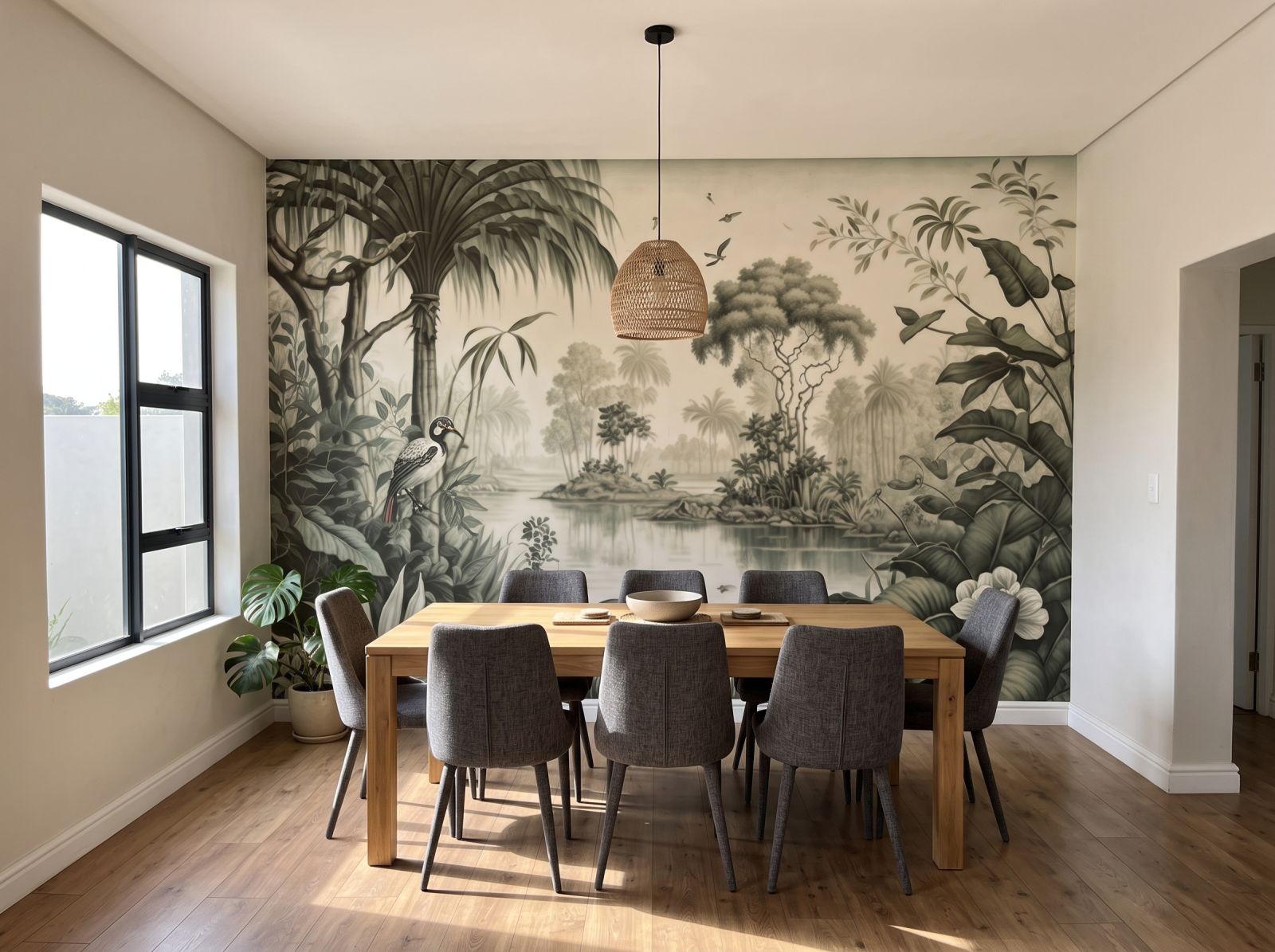 Mural Nature's Vintage Symphony 3 Wallpaper and Wall Murals South Africa Mural Nature's Vintage Symphony shown in a dining room
