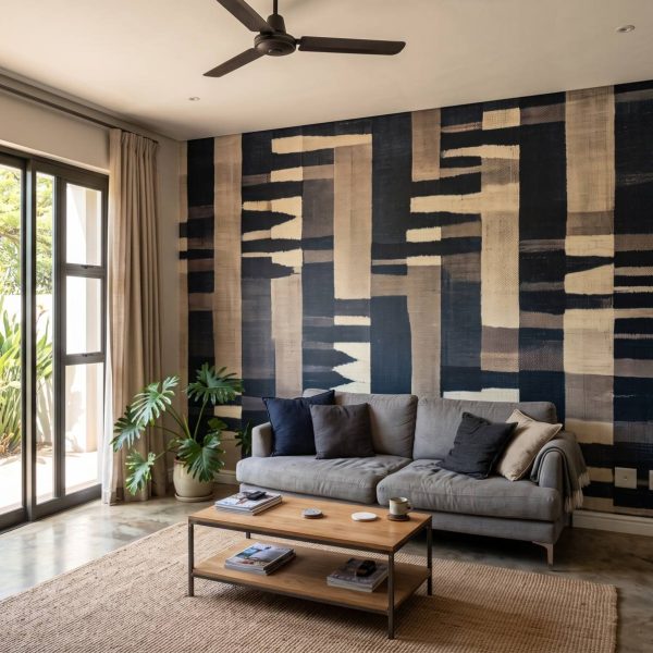 Mural Earthy Indigo