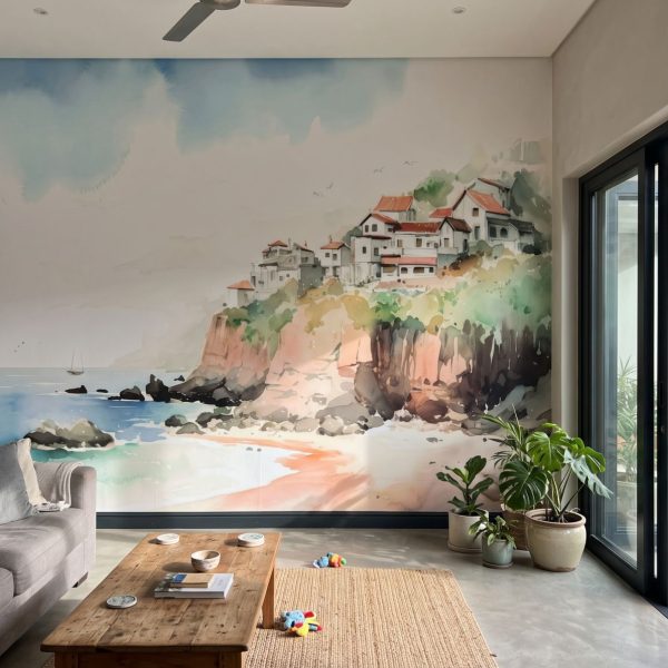Mural Coastal Village