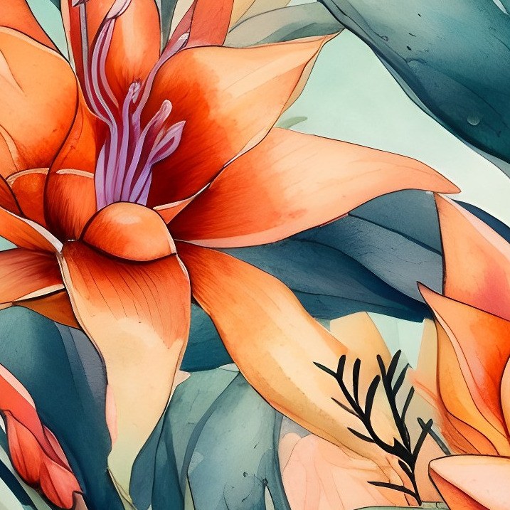 Tropic Blooms Wallpaper 4 Wallpaper and Wall Murals South Africa Tropic Blooms Wallpaper close-up showing texture and colour