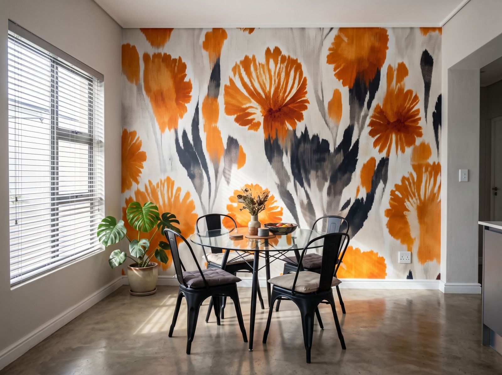 Mural Marigold Meadows 3 Wallpaper and Wall Murals South Africa Mural Marigold Meadows shown in a dining room