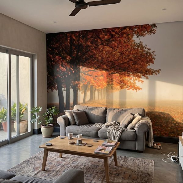 Autumn Stroll Forest Mural