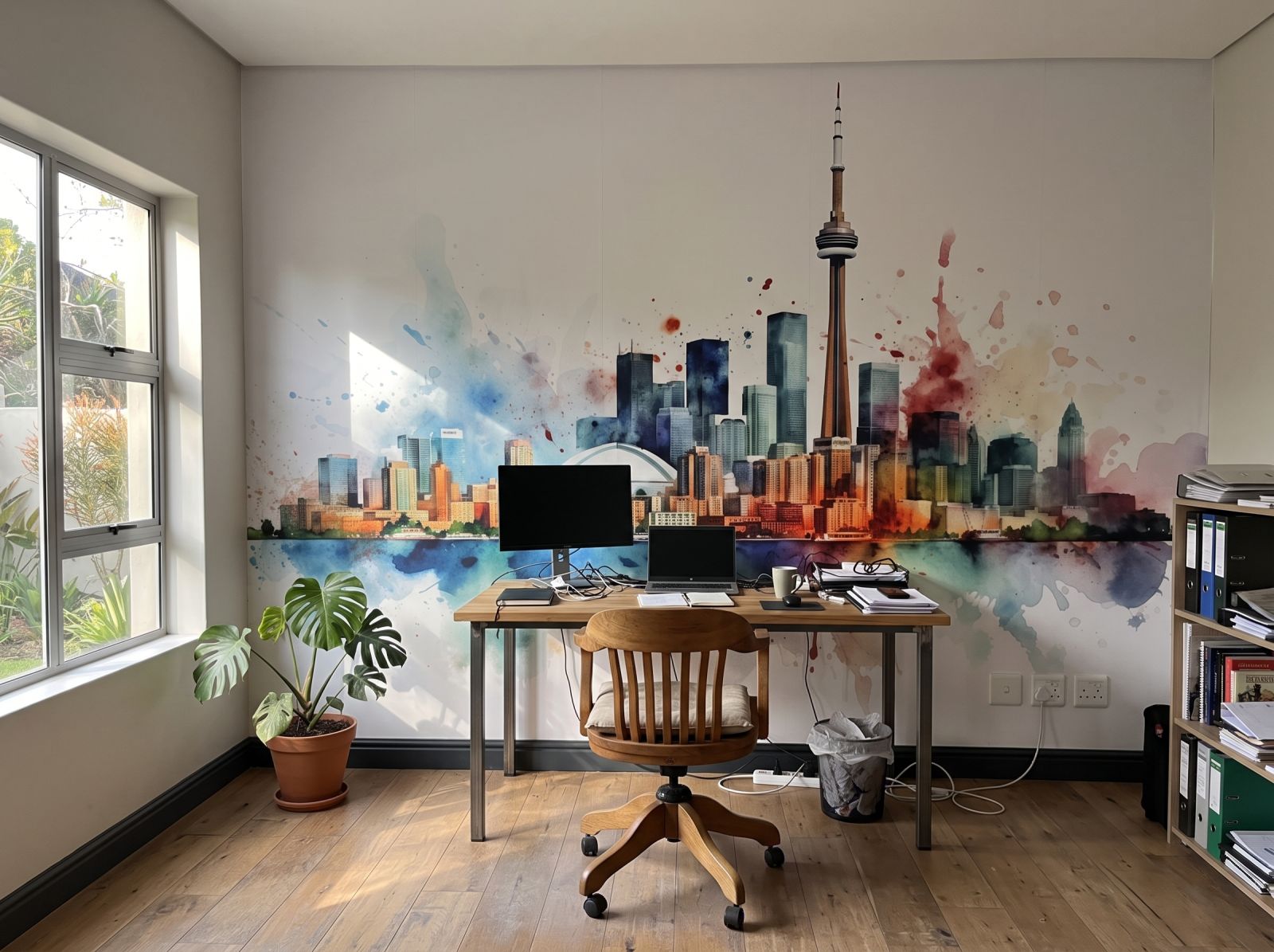 Mural Toronto View 3 Wallpaper and Wall Murals South Africa Mural Toronto View shown in a home office