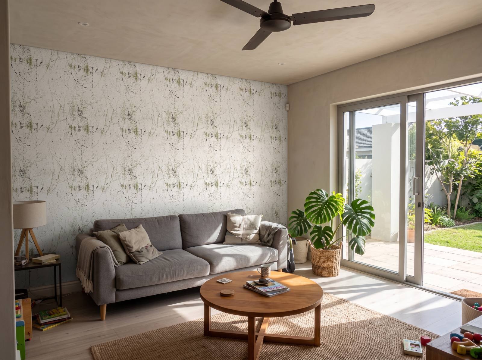 Cleo Wallpaper 1 Wallpaper and Wall Murals South Africa Cleo Wallpaper shown in a living room