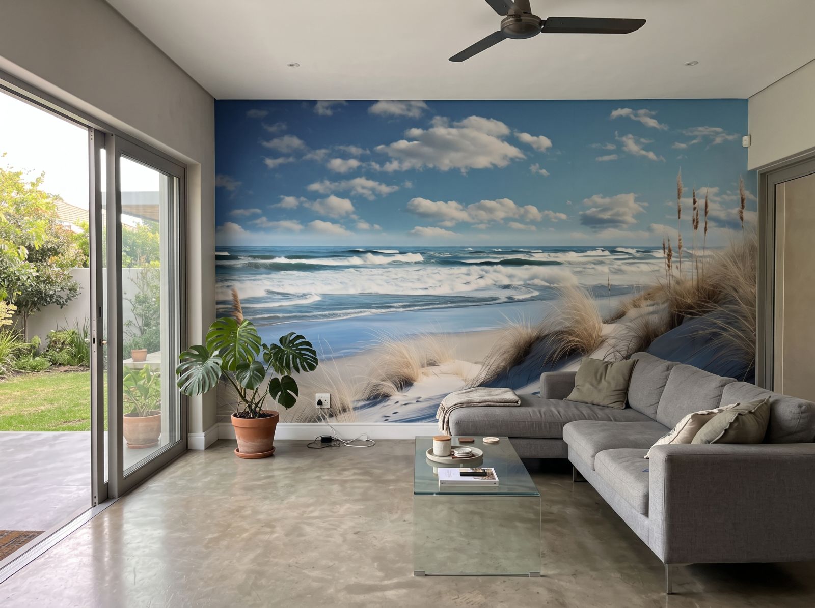 Mural Sea Grass 1 Wallpaper and Wall Murals South Africa Mural Sea Grass shown in a living room