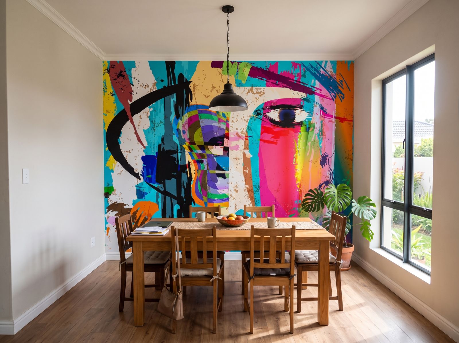 Mural Incognito 3 Wallpaper and Wall Murals South Africa Mural Incognito shown in a dining room