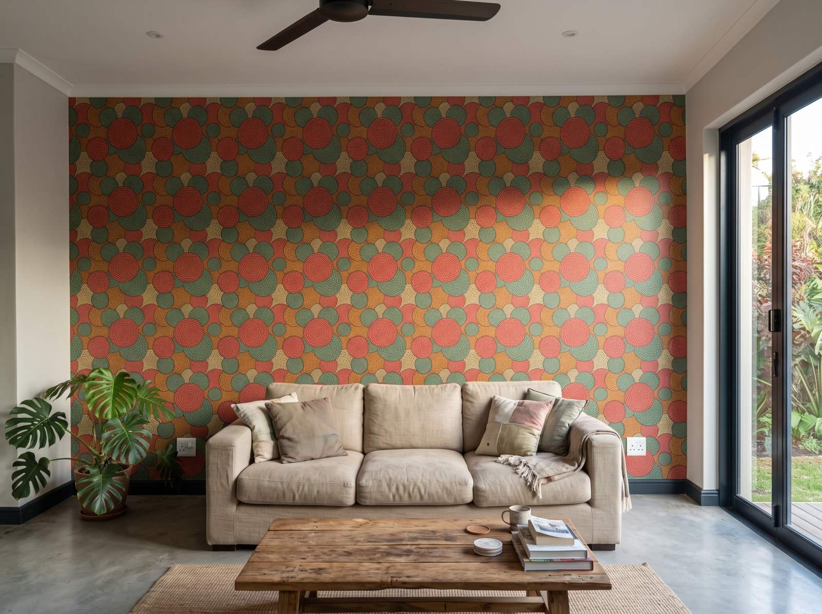 Kampala Wallpaper 1 Wallpaper and Wall Murals South Africa Kampala Wallpaper shown in a living room