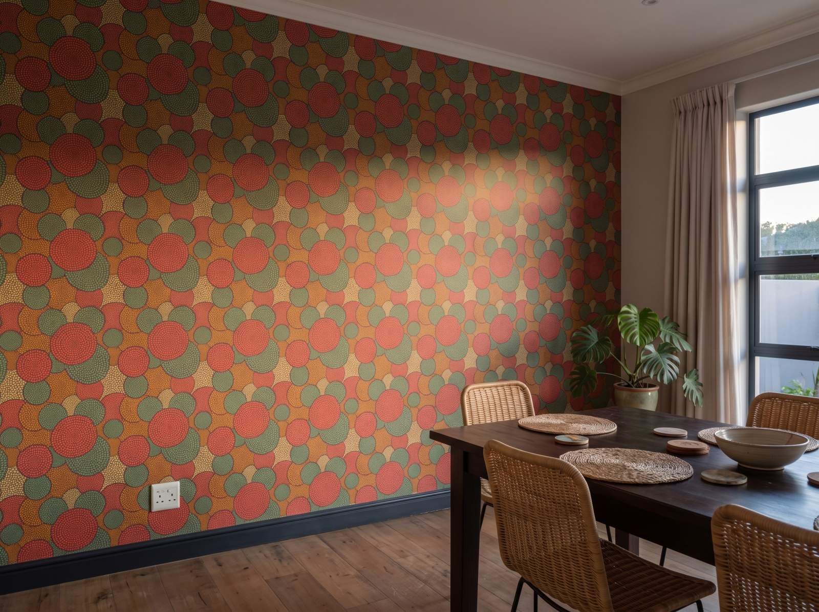 Kampala Wallpaper 3 Wallpaper and Wall Murals South Africa Kampala Wallpaper shown in a dining room