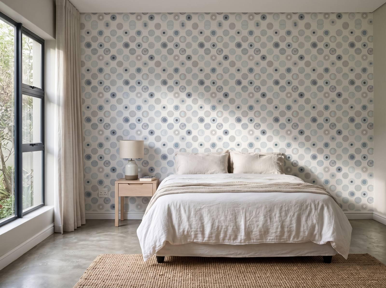 Watermark Spiral Wallpaper 1 Wallpaper and Wall Murals South Africa Watermark Spiral Wallpaper shown in a bedroom