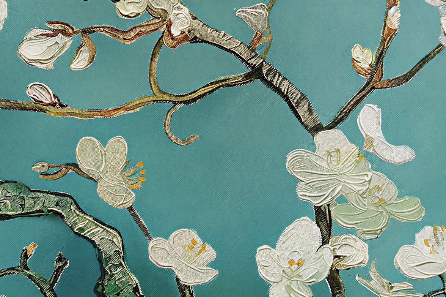 Almond Blossom Mural 4 Wallpaper and Wall Murals South Africa Almond Blossom Mural close-up showing texture and colour