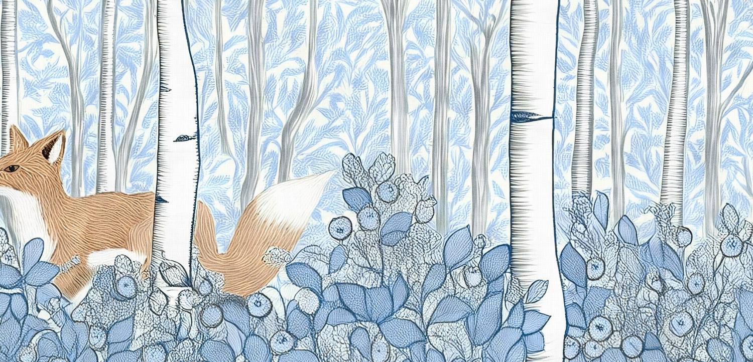 Birch Forest Kids Mural Delft 5 Wallpaper and Wall Murals South Africa Birch Forest Kids Mural Delft close-up showing texture and colour