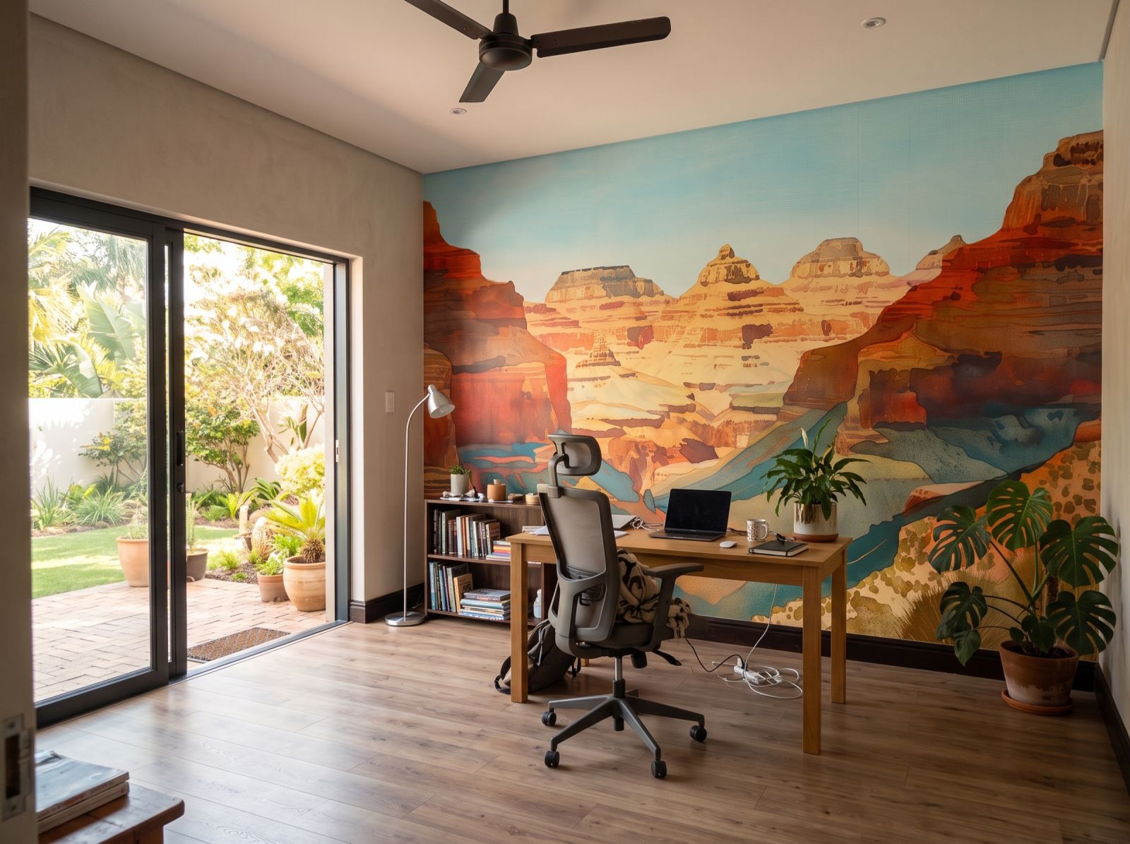 Canyon Vista Mural 3 Wallpaper and Wall Murals South Africa Canyon Vista Mural shown in a bedroom