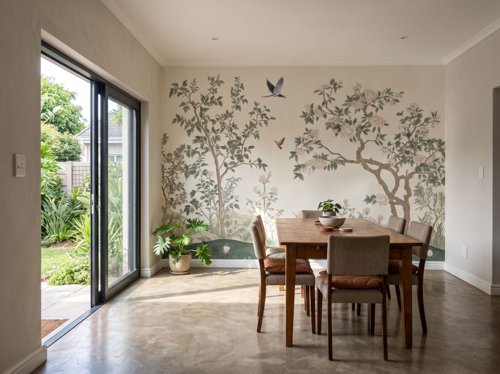 Chinois Flower Wall Mural 1 Wallpaper and Wall Murals South Africa Chinois Flower Wall Mural shown in a dining room