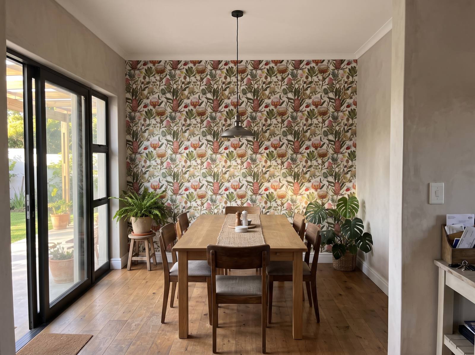 Fynbos in Detail Wallpaper 3 Wallpaper and Wall Murals South Africa Fynbos in Detail Wallpaper shown in a dining room