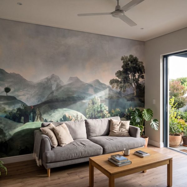 Tree Atop a Hill in Oil Mural