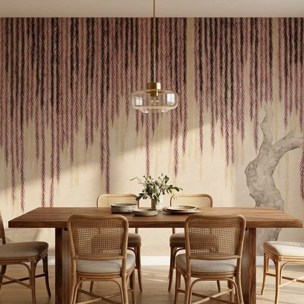 Trailing Willow Branches shown in a bedroom