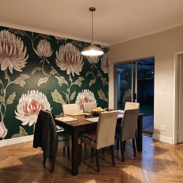 Emerald Petal Mural