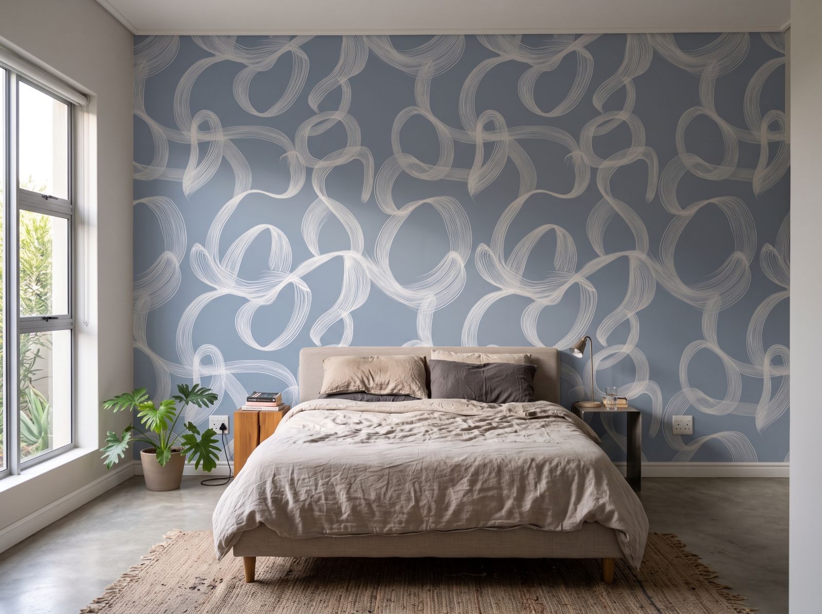 Ether Flow Mural 3 Wallpaper and Wall Murals South Africa Ether Flow Mural shown in a bedroom