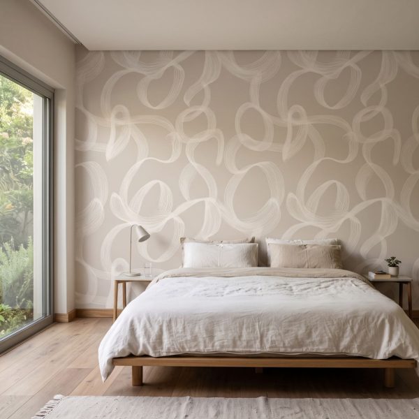 Ether Flow Mural Ivory
