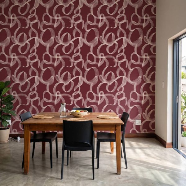 Ether Flow Mural Oxblood