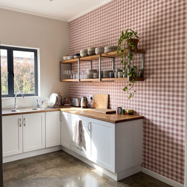 Holly Gingham Oxblood