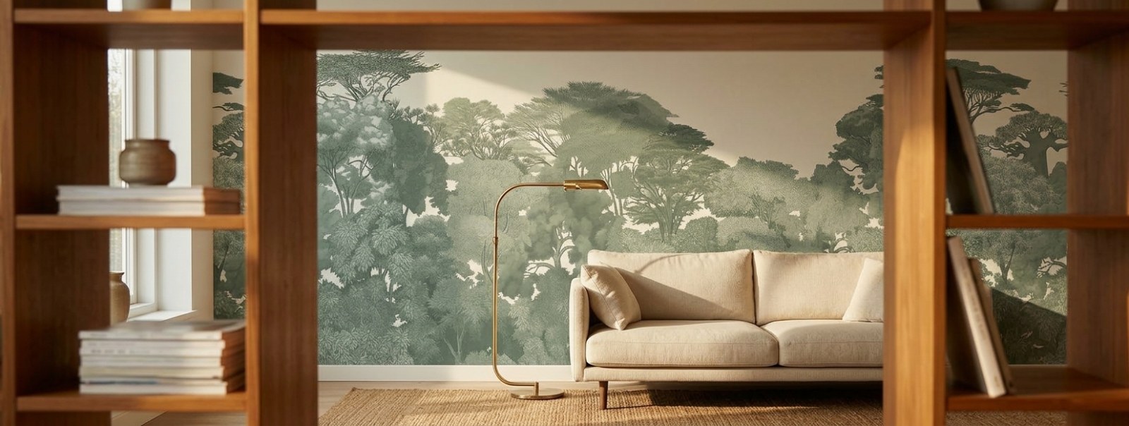Acacia Treeline 2 Wallpaper and Wall Murals South Africa Acacia Treeline shown in a living room