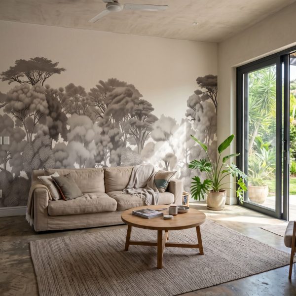 Kruger Treeline Mural Ivory