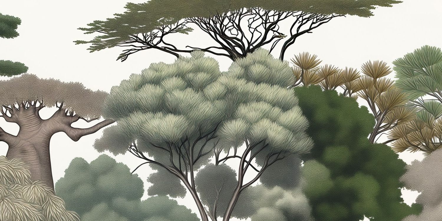 Kruger Treeline Mural Natural 4 Wallpaper and Wall Murals South Africa Kruger Treeline Mural Natural close-up showing texture and colour