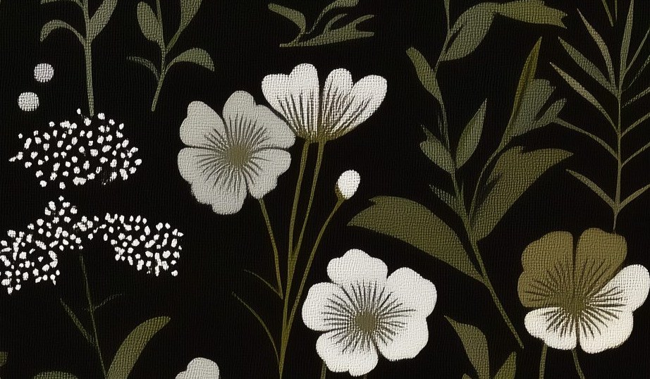 Midnight Meadow Mural 4 Wallpaper and Wall Murals South Africa Midnight Meadow Mural close-up showing texture and colour