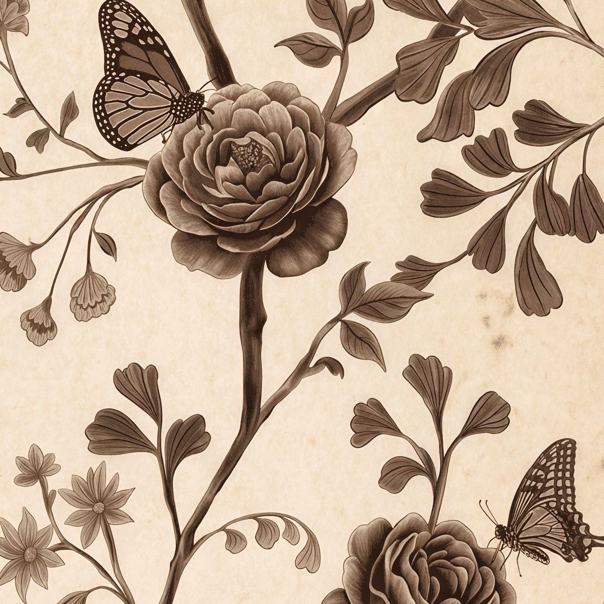 Sepia Rose Trellis 2 Wallpaper and Wall Murals South Africa Sepia Rose Trellis close-up showing texture and colour