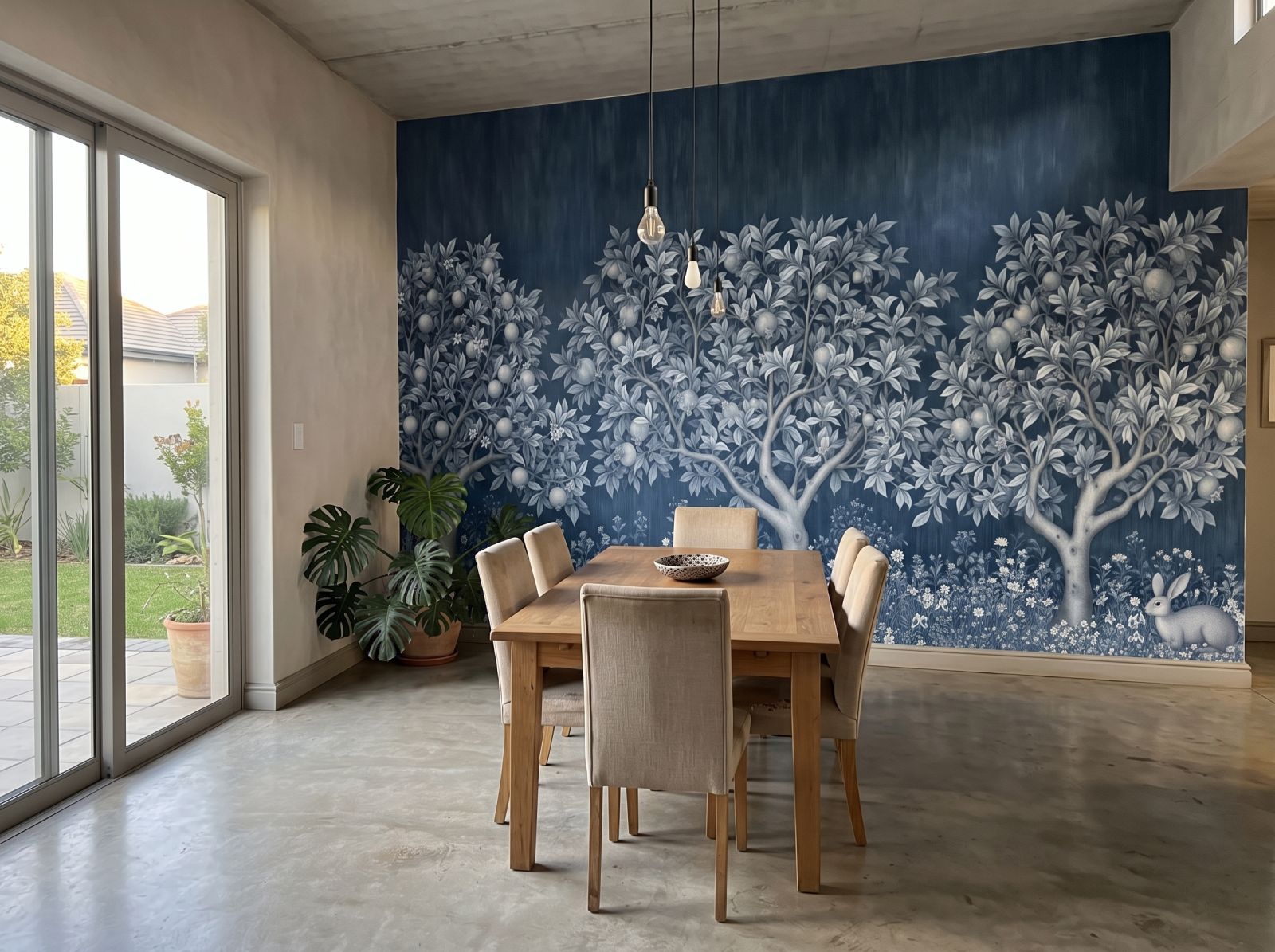 Orchard Tapestry Mural Delft 1 Wallpaper and Wall Murals South Africa Orchard Tapestry Mural Delft shown in a dining room