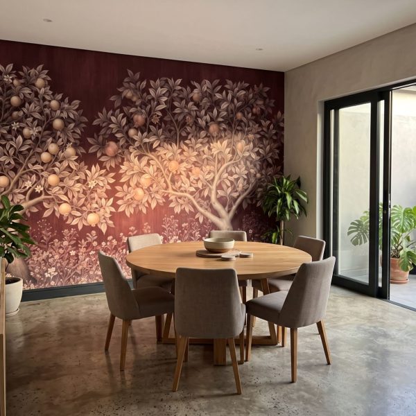 Orchard Tapestry Mural Oxblood