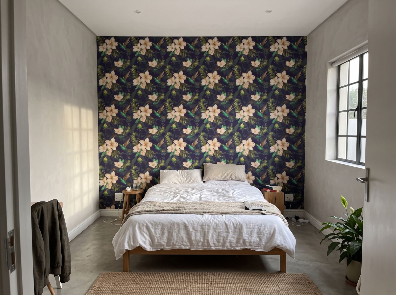 Dark Hume Wallpaper 3 Wallpaper and Wall Murals South Africa Dark Hume Wallpaper shown in a bedroom