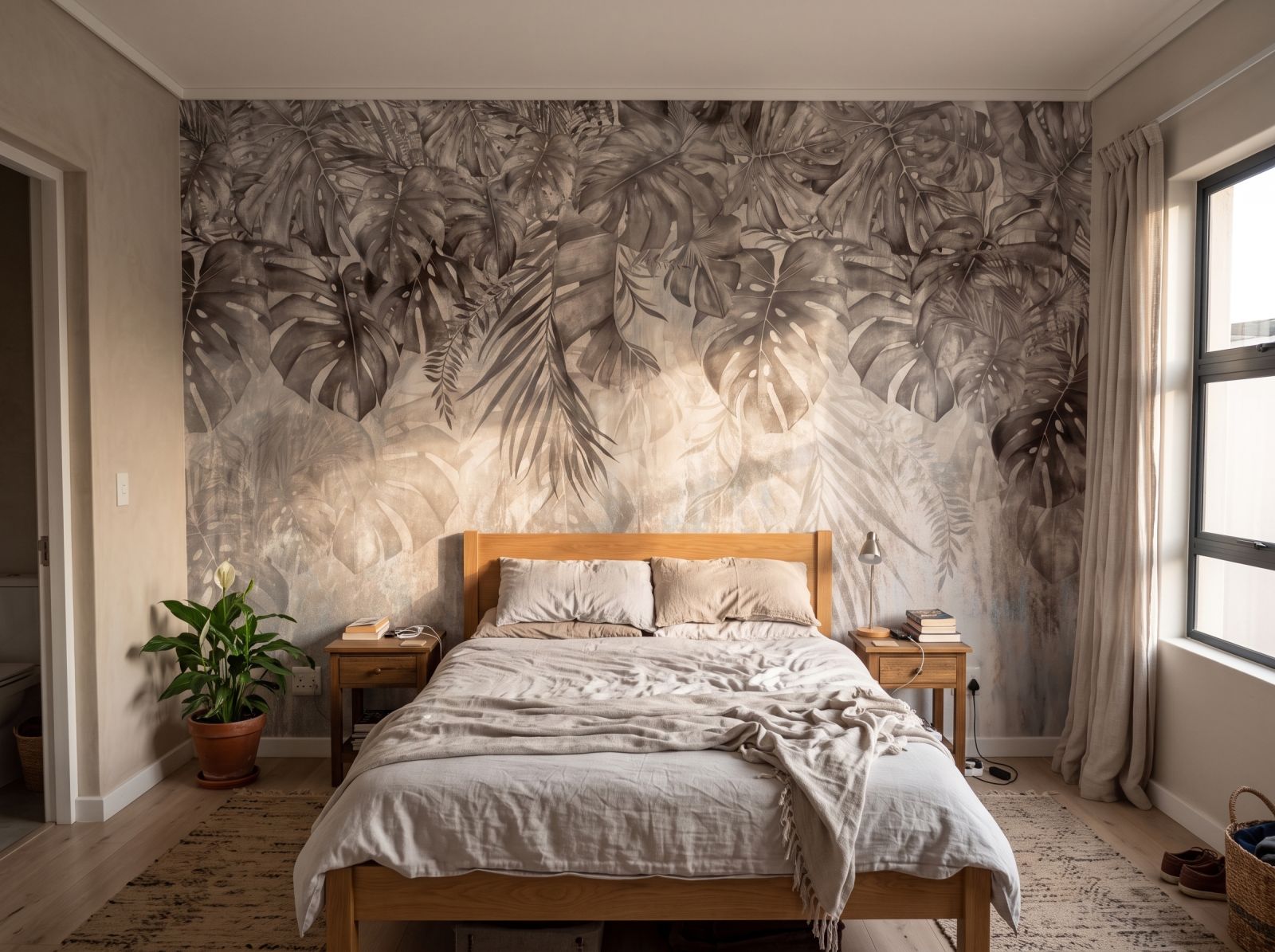 Mural Treasured Leaves 3 Wallpaper and Wall Murals South Africa Mural Treasured Leaves shown in a bedroom