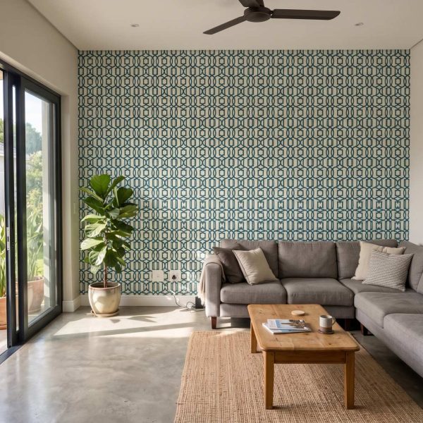 Pizazz Trellis Teal