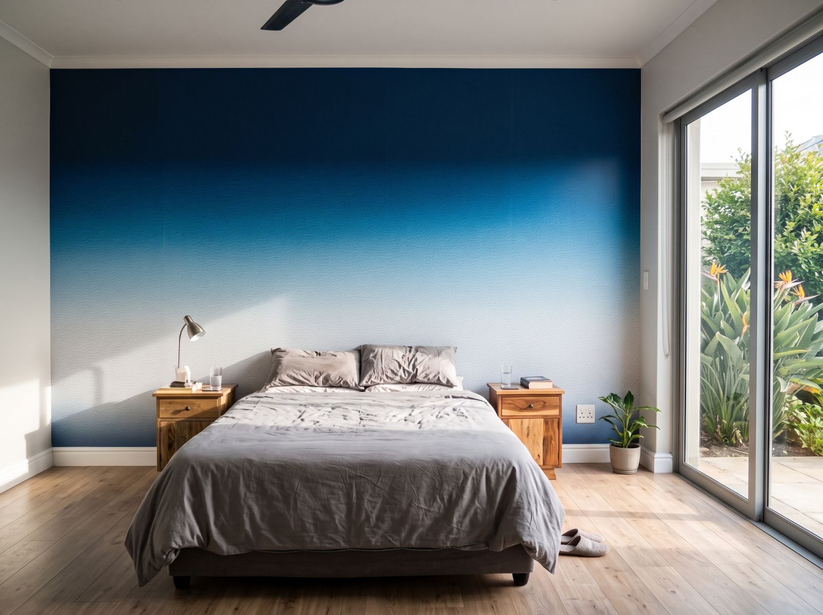Sapphire Ombre Mural 1 Wallpaper and Wall Murals South Africa Sapphire Ombre Mural shown in a living room