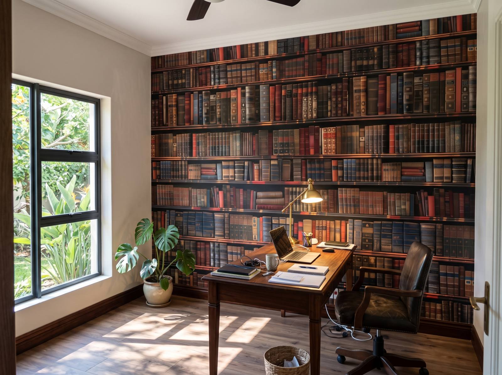 Scholarly Sanctuary Mural 1 Wallpaper and Wall Murals South Africa Scholarly Sanctuary Mural shown in a home office