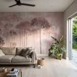 Signal Hill Trees Mural Blush