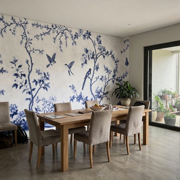 Spring Hillside Chinoiserie Mural Delft